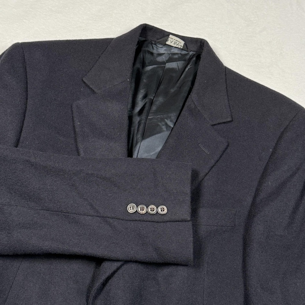 Jos A Bank Jacket Mens 42R‎ Navy Camel Hair Sport Coat Blazer Two Button